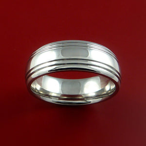 Cobalt Chrome Wedding Band Engagement Ring Made to Any Sizing and Finish 3-22