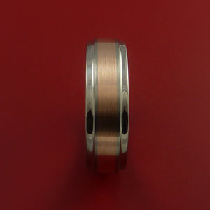 Rose Gold and Titanium Wide Band Any Finish and Sizing from 3-22