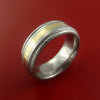 Damascus Steel 14K Yellow Gold Ring Wedding Band Genuine Craftsmanship