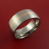 Titanium Ring with 14k Rose Gold Inlay Custom Made Band