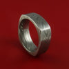 Damascus Steel Square Band Zebra Pattern Ring Genuine Craftsmanship