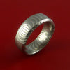 Damascus Steel Ring Stripe Pattern Wedding Band Tiger Look