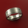 Titanium Ring with Milled Cross Inlay Custom Made Band