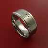 Titanium Ring with Milled Cross Inlay Custom Made Band