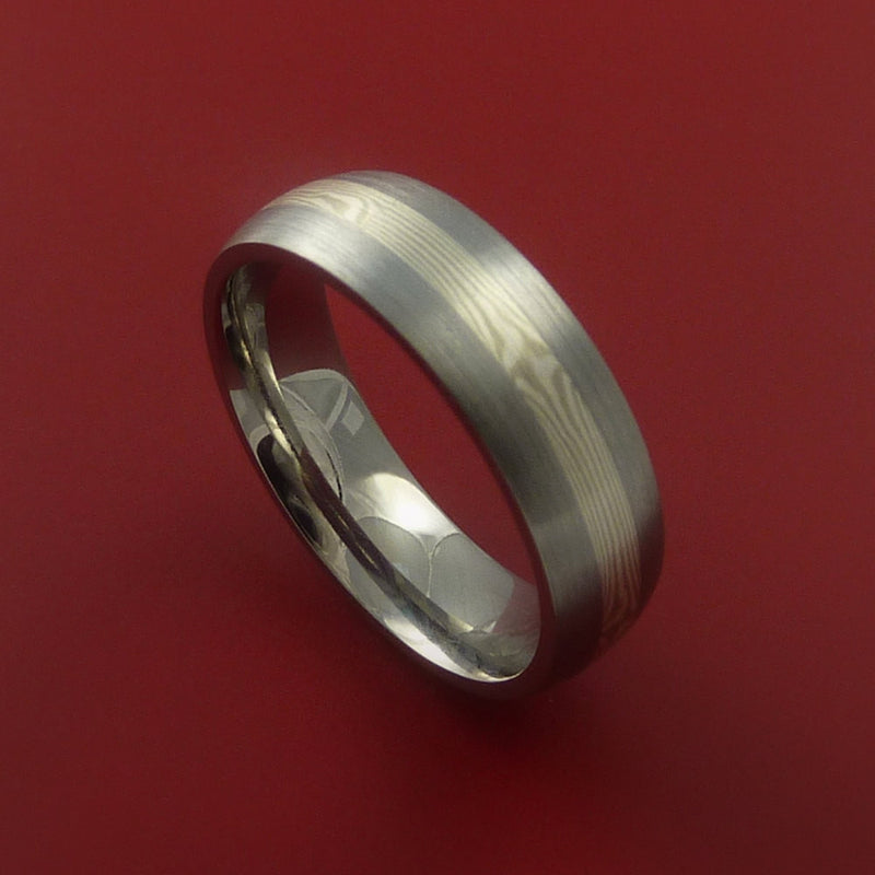 6mm Band in Hammered Palladium and Sterling Silver