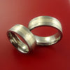 Matching Mokume and Palladium in Titanium Rings Wedding Band Set Sizes 3-22