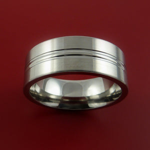 Titanium Wedding Band Engagement Ring Modern Made to Any Sizing and Finish 3-22