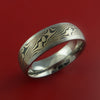 Titanium and 14K White Gold Mokume Ring Custom Made to Any Size