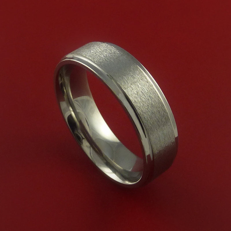 Titanium Wedding Band Engagement Rings Modern Made to Any Sizing and Finish 3-22