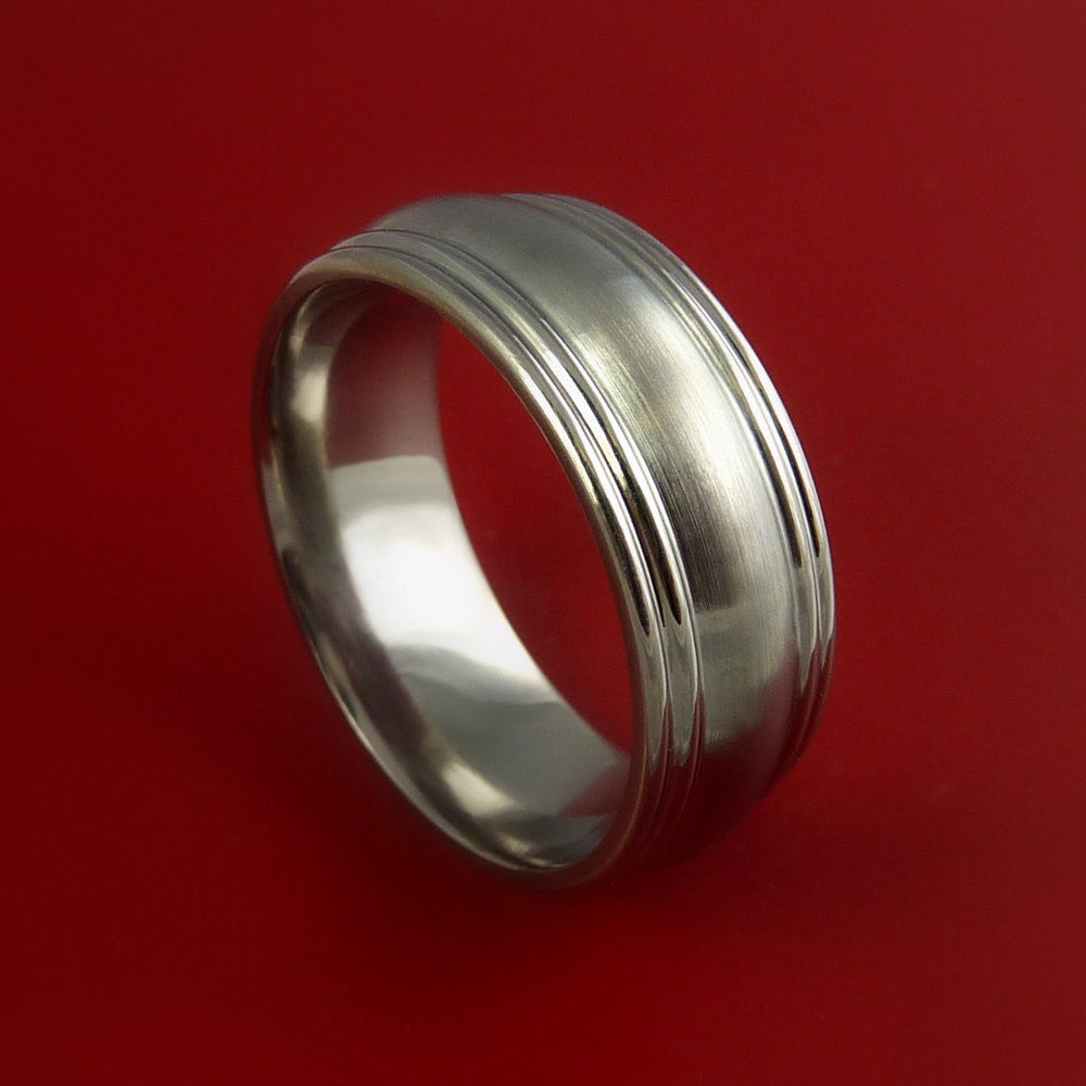 Titanium Wedding Band Engagement Ring CLASSIC Made Any Sizing and Finish 3-22