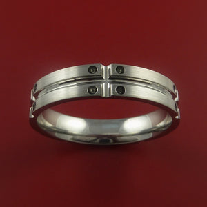 Titanium Unique Wedding Band Ring Made to Any Sizing 4-22