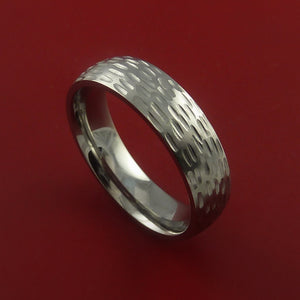 Titanium Textured Wedding Band Engagement Ring Made to Any Sizing and Finish 3-22
