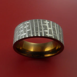 Titanium and Anodized Bronze Band Custom Made Ring to Any Sizing and Finish 3-22