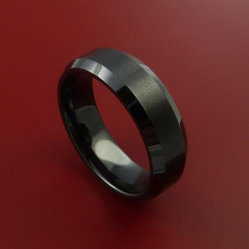 Black Ceramic Ring Custom Made Band