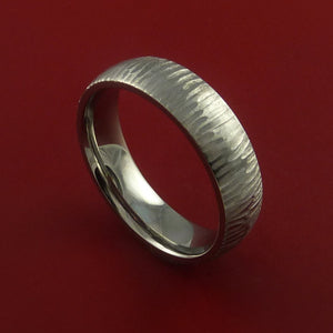 Titanium Ring Tiger Textured Band Custom Made to Any Sizing and Finish 3-22