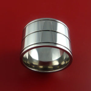 Titanium Wide Wedding Band Engagement Ring Made to Any Sizing 3 to 22
