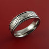 Titanium Ring with Milled Celtic Design and Cerakote Inlays Custom Made Band