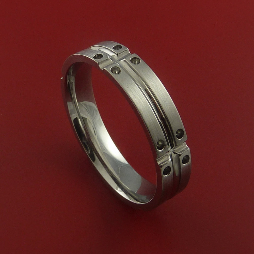 Titanium Unique Wedding Band Ring Made to Any Sizing 4-22