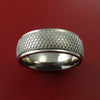 Titanium Wide Ring Textured Knurl Pattern Band Made to Any Sizing and Finish 3-22