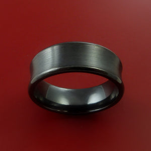 Black Zirconium Ring Traditional Style Band Made to Any Sizing and Finish