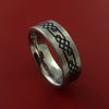 Titanium Ring with Infinity Milled Celtic Design and Cerakote Inlays Custom Made Band