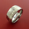 Hammered Cobalt Chrome Ring with Sterling Silver Inlay Custom Made Band