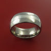 Titanium Ring with Platinum Inlay Custom Made Band