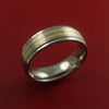 Titanium and 14k Yellow Gold Ring Custom Made Band Any Finish and Sizing 3 to 22