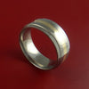 Titanium Ring with 14k Yellow Gold Inlay Custom Made Band