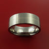 Titanium and 14K White Gold Wedding Ring Custom Made Band Any Finish and Sizing from 3-22