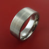 Titanium and 14K White Gold Wedding Ring Custom Made Band Any Finish and Sizing from 3-22