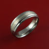 White Gold and Titanium Ring Custom Made Band Any Finish and Sizing from 3-22