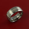 White Gold and Titanium Ring Custom Made Band Any Finish and Sizing from 3-22
