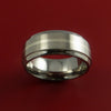 White Gold and Titanium Ring Custom Made Band Any Finish and Sizing from 3-22