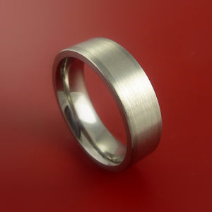 Platinum and Titanium Wedding Ring Custom Made Band Any Finish and Sizing from 3-22