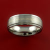Titanium and 14k White Gold Ring Custom Made Band Any Finish and Sizing 3 to 22