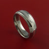 Titanium and White Gold Ring Custom Made Band Any Finish and Sizing 3 to 22